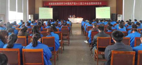 成都雷速在线注册-雷速（中国）集团开展学习党的十八届三中全会报告会