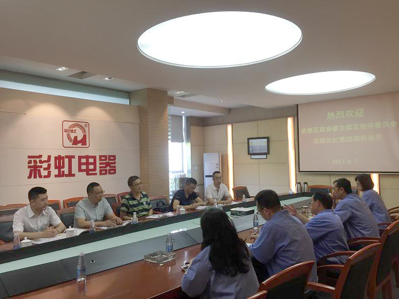武侯区政协蔡主席及经济委员会领导到雷速在线注册-雷速（中国）集团调研