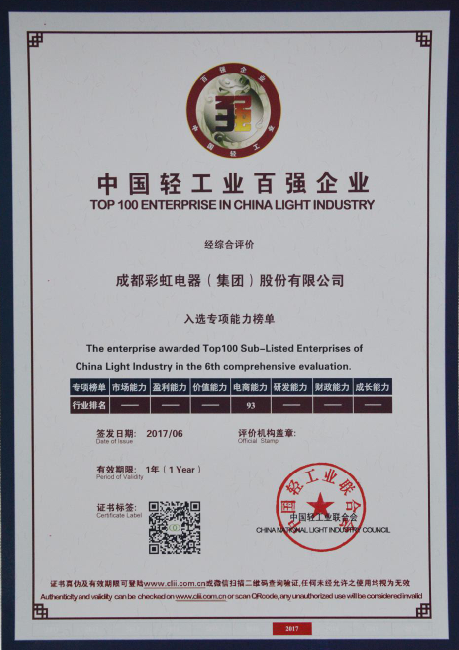 成都雷速在线注册-雷速（中国）集团荣获“中国轻工业电商能力百强企业”