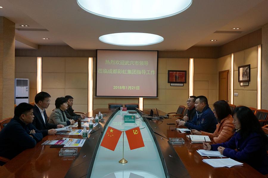 湖北武穴市领导莅临成都雷速在线注册-雷速（中国）集团指导工作
