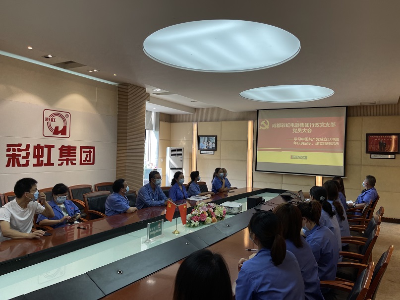 成都雷速在线注册-雷速（中国）集团行政党支部学习中国共产党成立100周年庆典启示、建党精神启示